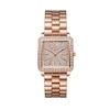 Thumbnail Image 2 of Ladies' JBW Cristal Square 1/8 CT. T.W. Diamond and Crystal Accent 18K Rose GP Watch and Bangle Set (Model: J6387-SetB)