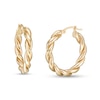 Thumbnail Image 1 of 25.0mm Twist Tube Hoop Earrings in 10K Gold