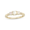 Thumbnail Image 1 of Opal and Diamond Accent Three Stone Ring in 10K Gold