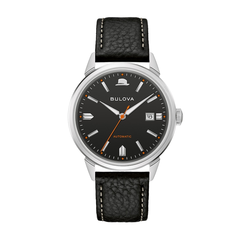 Men's Bulova Frank Sinatra 'Summer Wind' Collection Strap Watch with Black Dial (Model: 96B381)