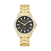 Thumbnail Image 1 of Ladies' Caravelle by Bulova Aqualuxx Crystal Accent Gold-Tone Watch with Black Dial (Model: 44M116)