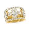 Thumbnail Image 1 of 2-1/2 CT. T.W. Composite Diamond Oval Buckle Pattern Art Deco Band in 18K Gold