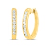 Thumbnail Image 1 of 1/2 CT. T.W. Diamond Channel Hoop Earrings in 18K Gold