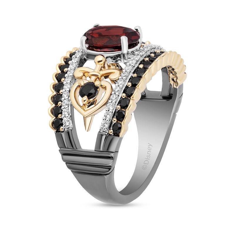 FINE JEWELRY Mens 1 / CT. T.W. Genuine Red Garnet 18K Gold Over Silver Fashion  Ring