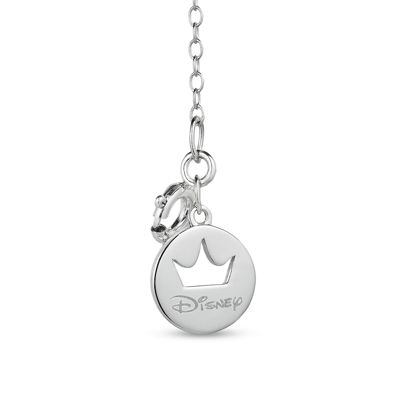 Enchanted Disney Ultimate Princess Celebration Multi-Gemstone and 1/10 CT. T.W. Diamond Key Pendant in Sterling Silver