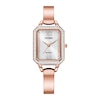 Thumbnail Image 1 of Ladies' Citizen Eco-Drive® Silhouette Crystal Rose-Tone Bangle Watch with Rectangle Silver-Tone Dial (Model: EM0983-51A)