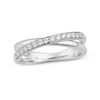 Thumbnail Image 0 of 1/4 CT. T.W. Diamond Split Shank Crossover Anniversary Band in 14K White Gold