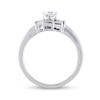 Thumbnail Image 3 of 5/8 CT. T.W. Diamond Abstract Sqaure Frame Engagement Ring in 14K White Gold