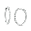 Thumbnail Image 1 of 2 CT. T.W. Certified Lab-Created Diamond Hoop Earrings in 14K White Gold (F/SI2)