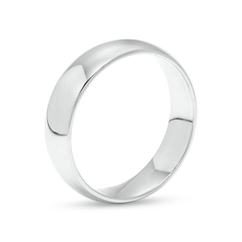 Zales Men's 6.0mm Comfort Fit Wedding Band in Sterling Silver