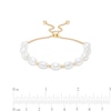 Thumbnail Image 3 of Sideways Baroque Freshwater Cultured Pearl Bolo Bracelet in Sterling Silver with 18K Gold Plate-9.0&quot;