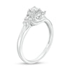 Thumbnail Image 3 of 1/4 CT. T.W. Diamond Frame Tri-Sides Promise Ring in 10K White Gold