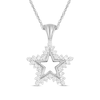 Thumbnail Image 0 of 1/5 CT. T.W. Diamond Star Sunburst Pendant in 10K White Gold