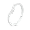 Thumbnail Image 3 of 1/4 CT. T.W. Diamond Graduated Contour Wedding Band in 14K White Gold