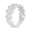 Thumbnail Image 1 of 1/2 CT. T.W. Diamond Woven Anniversary Band in 10K White Gold