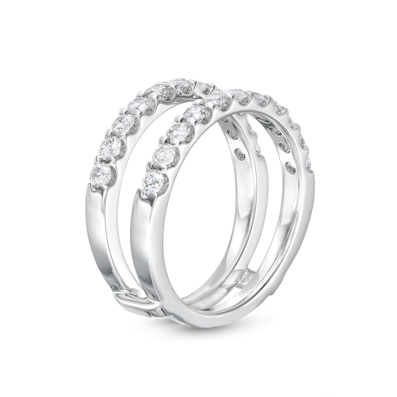 Main Image 2 of 1 CT. T.W. Diamond-Lined Solitaire Enhancer in 14K White Gold