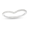 Thumbnail Image 0 of 1/8 CT. T.W. Diamond Chevron Contour Wedding Band in 14K White Gold