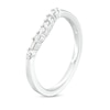 Thumbnail Image 3 of 1/6 CT. T.W. Baguette and Round Diamond Contour Wedding Band in 14K White Gold