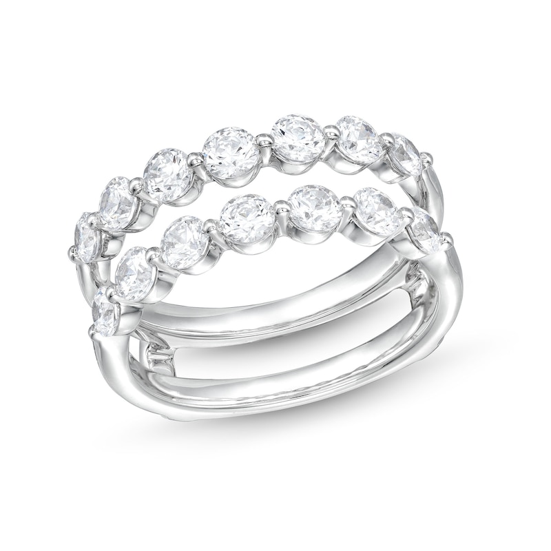 Main Image 1 of 1-1/2 CT. T.W. Diamond Graduating Solitaire Enhancer in 14K White Gold