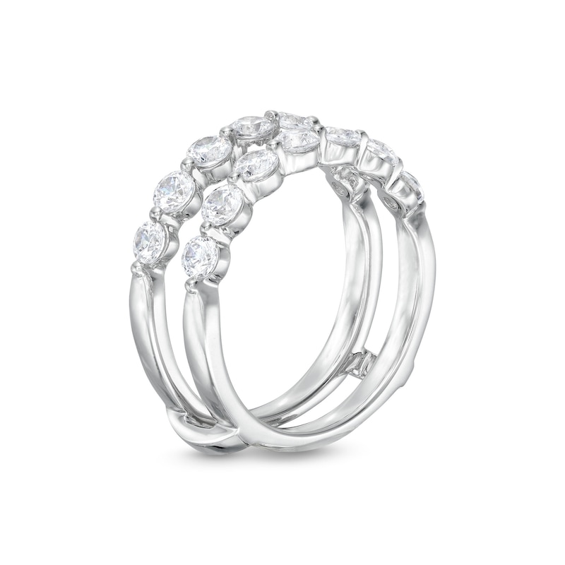 Main Image 2 of 1-1/2 CT. T.W. Diamond Graduating Solitaire Enhancer in 14K White Gold