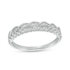 Thumbnail Image 1 of 1/4 CT. T.W. Diamond Twist Double Row Stackable Anniversary Band in 14K White Gold