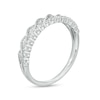 Thumbnail Image 2 of 1/4 CT. T.W. Diamond Twist Double Row Stackable Anniversary Band in 14K White Gold