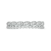 Thumbnail Image 3 of 1/4 CT. T.W. Diamond Twist Double Row Stackable Anniversary Band in 14K White Gold