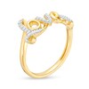 Thumbnail Image 3 of 1/10 CT. T.W. Diamond &quot;Loved&quot; Script Ring in 10K Gold