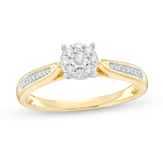 1/15 CT. T.W. Multi-Diamond Promise Ring in 10K Gold