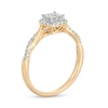 Thumbnail Image 2 of 3/8 CT. T.W. Quad Princess-Cut Diamond Cushion-Shaped Frame Twist Shank Engagement Ring in 10K Gold (I/I2)