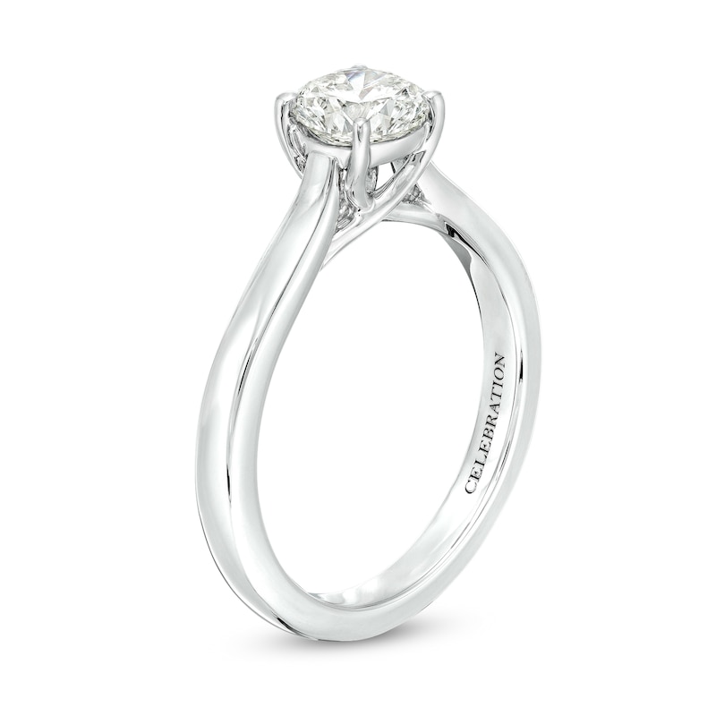 Main Image 3 of Celebration Infinite™ 1 CT. Certified Diamond Solitaire Engagement Ring in 14K White Gold (I/SI2)