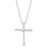 Thumbnail Image 1 of 1/5 CT. T.W. Diamond Cross Pendant in Sterling Silver