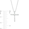 Thumbnail Image 3 of 1/5 CT. T.W. Diamond Cross Pendant in Sterling Silver