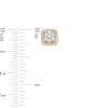 Thumbnail Image 2 of 1/2 CT. T.W. Multi-Diamond Cushion-Shaped Frame Stud Earrings in 10K Gold