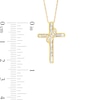 Thumbnail Image 3 of 1/6 CT. T.W. Diamond Ribbon Cross Pendant in 10K Gold