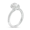 Thumbnail Image 3 of 1-1/2 CT. T.W. Certified Oval Lab-Created Diamond Frame Engagement Ring in 14K White Gold (F/VS2)