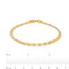 Thumbnail Image 3 of Diamond-Cut Braided Herringbone Bracelet in 10K Gold - 7.25&quot;