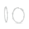 Thumbnail Image 1 of 2 CT. T.W. Certified Lab-Created Diamond Hoop Earrings in 14K White Gold (F/SI2)