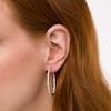 Thumbnail Image 2 of 2 CT. T.W. Certified Lab-Created Diamond Hoop Earrings in 14K White Gold (F/SI2)