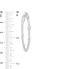 Thumbnail Image 3 of 2 CT. T.W. Certified Lab-Created Diamond Hoop Earrings in 14K White Gold (F/SI2)