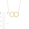 Thumbnail Image 2 of 1/20 CT. T.W. Diamond Interlocking Circle Necklace in 10K Gold – 17"