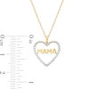 Thumbnail Image 3 of 1/10 CT. T.W. Diamond &quot;MAMA&quot; Heart Pendant in 10K Gold