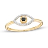 Thumbnail Image 0 of 1/10 CT. T.W. Black and White Diamond Evil Eye Ring in 10K Gold