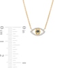 Thumbnail Image 3 of 1/10 CT. T.W. Black and White Diamond Evil Eye Necklace in 10K Gold – 17&quot;