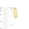 Thumbnail Image 3 of 1/4 CT. T.W. Diamond Geometric Hoop Earrings in 10K Gold