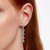 Thumbnail Image 1 of 1/2 CT. T.W. Diamond Graduated Open Teardrop-Shaped Drop Earrings in 10K White Gold