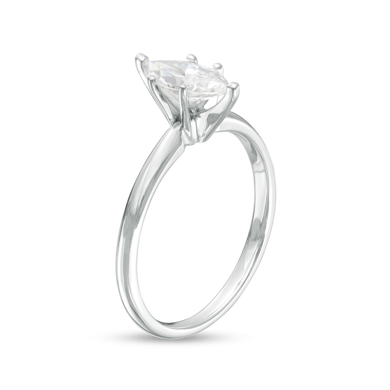 Main Image 3 of 1 CT. Certified Marquise Lab-Created Diamond Solitaire Engagement Ring in 14K White Gold (F/VS2)