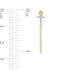 Thumbnail Image 3 of 1/20 CT. T.W. Diamond Cross with Chain Drop Earrings in 10K Gold