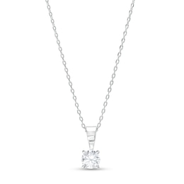 1/3 CT. Diamond Solitaire Pendant in 14K White Gold (I/I2)