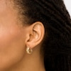 Thumbnail Image 1 of 15.0mm Curb Link J-Hoop Earrings in 10K Gold